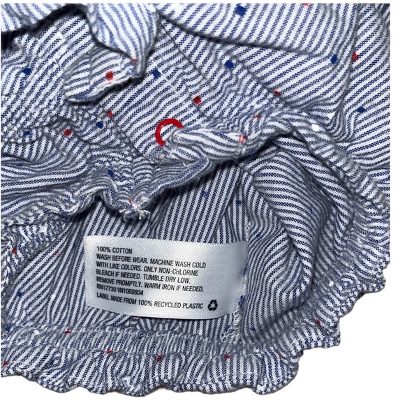 Cat & Jack • RED|WHITE|BLUE Striped & Polka Dot Design Onesie - Picture 10 of 11